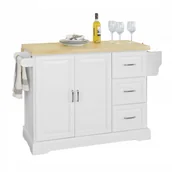 Szafki kuchenne - Mobilny Wyspa kuchenna Szafka Komoda Stół Barowy Składany Blat FKW41-WN - miniaturka - grafika 1