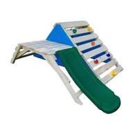 Place zabaw - plac zabaw do ogrodu first MAŁPISZON drewno/ ślizg zielony - miniaturka - grafika 1