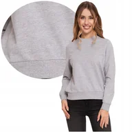 Bluzy damskie - BLUZA DAMSKA DRESOWA BEZ KAPTURA WKŁADANA BAWEŁNIANA MODNA MORAJ 3XL GREY - miniaturka - grafika 1
