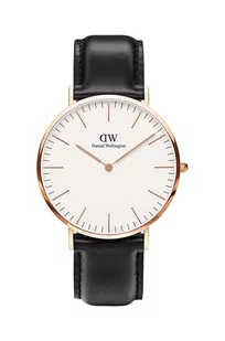 Zegarek Daniel Wellington zegarek Classic 40 Sheffield RG damski kolor czarny - Zegarki damskie - miniaturka - grafika 1