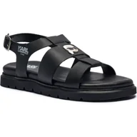 Buty dla dziewczynek - Karl Lagerfeld Kids Skórzane sandały Iconik - miniaturka - grafika 1