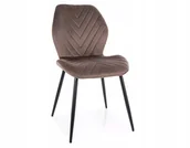 Krzesła - Krzesło tapicerowane MIKE VELVET Cappuccino - miniaturka - grafika 1