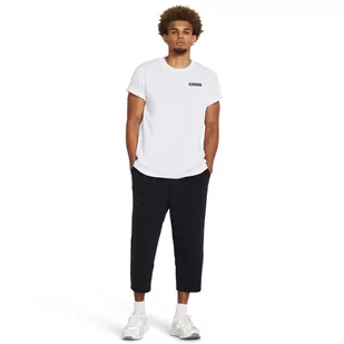 Męskie spodnie treningowe Under Armour Unstoppable Flc Baggy Crop - czarne - UNDER ARMOUR - Spodnie sportowe męskie - miniaturka - grafika 1