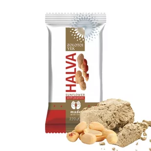 Chalwa Slonecznikowa Zolotoi Vek z orzech., 270 g - Chałwa - miniaturka - grafika 1
