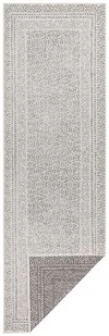 Szaro-biały chodnik odpowiedni na zewnątrz Ragami Berlin, 80x250 cm - Dywany zewnętrzne - miniaturka - grafika 1