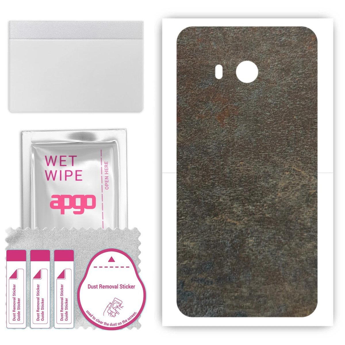 Folia naklejka skórka strukturalna na TYŁ do HTC U11 Life - Kamień Księżycowy - apgo SKINS