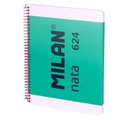 Zeszyty szkolne - Zeszyt na spirali A480k gładki 1918 zielony Milan - miniaturka - grafika 1