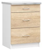 Szafki kuchenne - Dolna Szafka Kuchenna Z Szufladami 60 Cm Dąb Sonoma H2-E34 - miniaturka - grafika 1