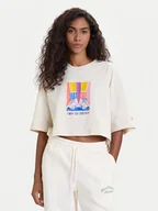 Koszulki i topy damskie - New Balance T-Shirt WT53904 Beżowy Regular Fit - miniaturka - grafika 1