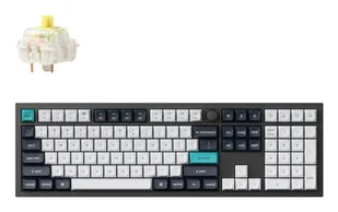 Keychron Q6 Max USB + RF Wireless + Bluetooth QWERTZ Niemiecki Czarny, Biały Q6M-M4-DE - Klawiatury - miniaturka - grafika 1