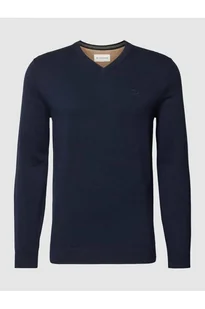 Sweter z dzianiny z dekoltem w serek - Tom Tailor - Swetry męskie - miniaturka - grafika 1
