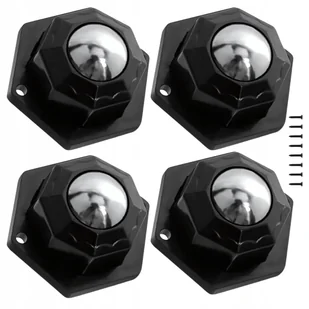 ROLKA KULA MEBLOWA 360 STOPNI CICHE KÓŁKA DO MEBLI ROLKI 20mm 4 szt CZARNE - Meble modułowe i akcesoria - miniaturka - grafika 1