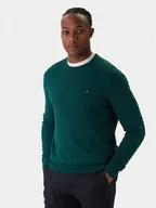 Swetry męskie - Tommy Hilfiger Sweter MW0MW28046 Zielony Regular Fit - miniaturka - grafika 1