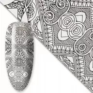 Ozdoby do paznokci - Folia transferowa do paznokci 80 cm Black Nr 9 - miniaturka - grafika 1