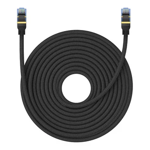 Kabel sieciowy w oplocie kat. 7 Baseus Ethernet RJ45, 10Gbps, 20m (czarny) - Kable miedziane - miniaturka - grafika 3
