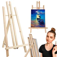 Pozostałe akcesoria dla plastyków - Sztaluga Malarska 50 Cm Drewniana Trójnożna Płótno - miniaturka - grafika 1