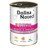 Mokra karma dla psów - Dolina Noteci Premium Junior Małe rasy serca indyka i wątróbka gęsi 400 g - miniaturka - grafika 1