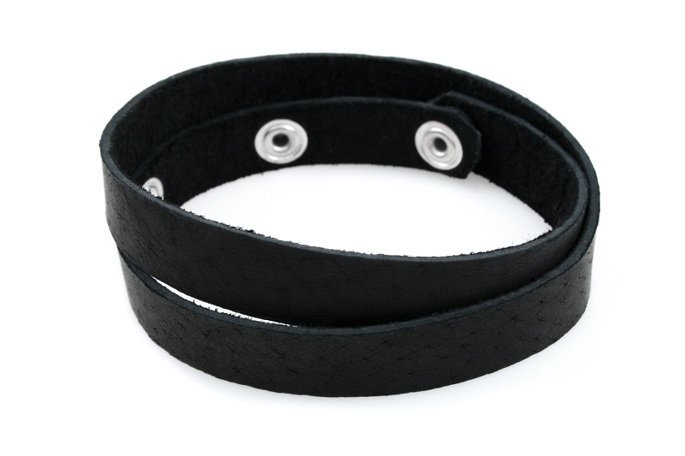 Długi Rzemyk Skórzany Bransoletka Punkowa