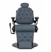 Fotele fryzjerskie - Gabbiano Fotel barberski Francesco grafitowy z czarną ramą - miniaturka - grafika 1