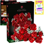 Klocki - Lego Kwiaty Botanical Icons - Bukiet Róż - Klocki Prezent + Ebook - miniaturka - grafika 1