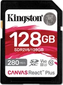 Karty pamięci - Karta Kingston Canvas React Plus SDXC 128 GB Class 10 UHS-II/U3 V60 SDR2V6/128GB - miniaturka - grafika 1