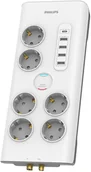 Listwy zasilające - Listwa zasilająca Philips ochrona przeciwprzepięciowa 6 gniazd + 4 x USB-A + 1 x USB-C SPN7061WA-39 - miniaturka - grafika 1