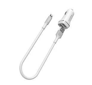 Borofone Ładowarka  Borofone ładowarka samochodowa 2x USB kabel Lightning w zestawie biały BFO-BZ2-L-W - Ładowarki samochodowe - miniaturka - grafika 2