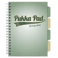 Zeszyty szkolne - Kołozeszyt Pukka Pad B5 Project Book Sage kratka - miniaturka - grafika 1