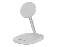Ładowarki do telefonów - CANYON Ładowarka bezprzewodowa WCS-205 15W Qi2 2w1 Biała - miniaturka - grafika 1