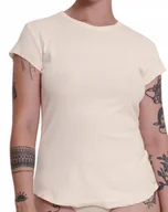 Koszulki i topy damskie - Prążkowana KOSZULKA DAMSKA T-shirt Bawełniany Sloggi GO Ribbed T-Shirt XS - miniaturka - grafika 1