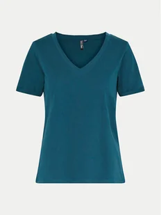 Pieces T-Shirt Ria 17120455 Turkusowy Regular Fit - Koszulki i topy damskie - miniaturka - grafika 1