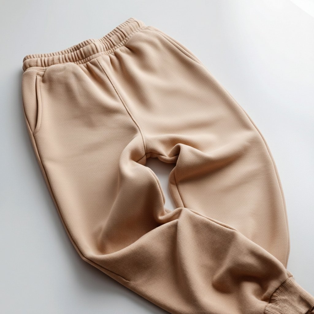 Spodnie dresowe OVERSIZE 330g premium - beżowe, grube, streetwear M