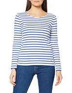 Bluzki damskie - Armor Lux Damska bluzka z długim rękawem Marinière Plozévet Femme, Biały (Dw5 Blanc/Etoile Dw5), 70 - miniaturka - grafika 1