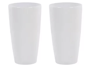 Zestaw 2 doniczek ⌀ 32 cm biały TSERIA - Donice - miniaturka - grafika 1