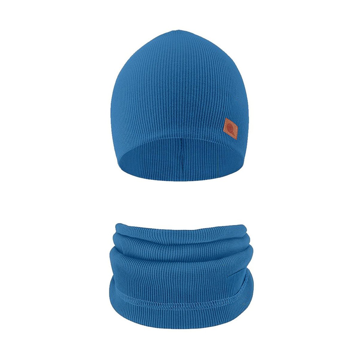 Zestaw czapka i komin Alan, chabrowy 48-50