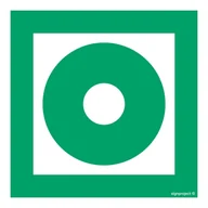 Systemy ekspozycyjne i znaki informacyjne - AC074 PRZYCISK OTWIERANIA DRZWI EWAKUACYJNYCH, KS - FOLIA PODŁOGOWA FOTOLUMINESCENCYJNA; (100X100MM) - miniaturka - grafika 1