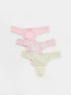 Majtki damskie - Reserved - Majtki typu stringi 3 pack - różowy - miniaturka - grafika 1
