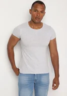 Koszulki i topy damskie - Jasnoszary Klasyczny T-shirt z Bawełny Fodena - miniaturka - grafika 1
