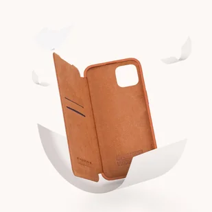 Nillkin Qin Leather Pro Case etui iPhone 14 Plus osłona na aparat kabura pokrowiec obudowa z klapką czerwony - Etui i futerały do telefonów - miniaturka - grafika 11