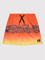 Spodenki damskie - Quiksilver Szorty kąpielowe Word block 14" EQBJV03403 Czerwony Regular Fit - miniaturka - grafika 1