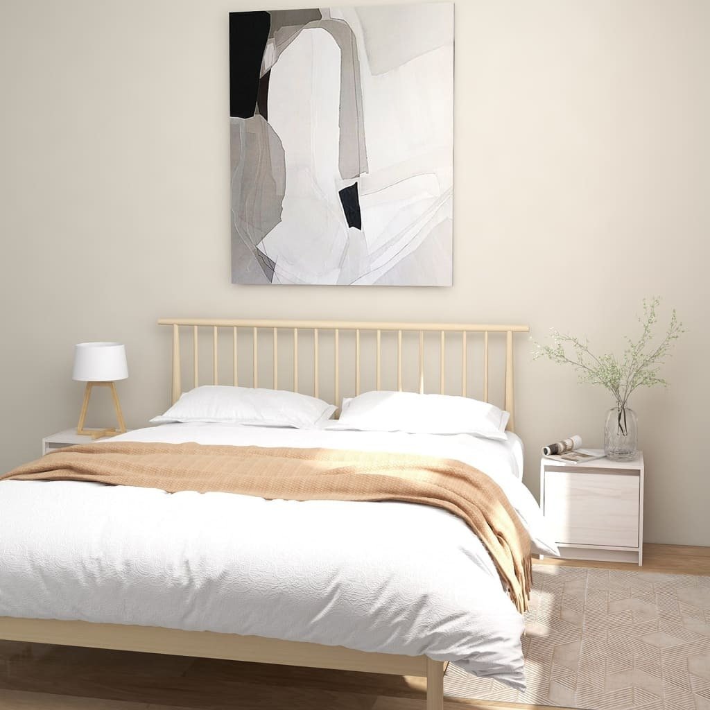 Szafki nocne 2 szt. Biały 40x30,5x40 cm lite drewno sosnowe