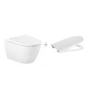 Miski WC - ROCA A346687S00 + A801E12001 ONA Miska WC podwieszana Rimless 53 cm Supraglaze z deską wolnoopadającą - miniaturka - grafika 1