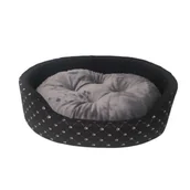 Legowiska dla psów - Legowisko L psie łapki + szara poduszka - miniaturka - grafika 1