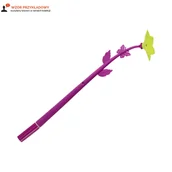 Długopisy - Długopis kulkowy niebieski Fancy Flower 80415 - miniaturka - grafika 1