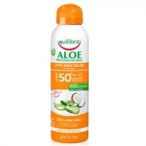 EQUILIBRA ALOE MLECZKO DO OPALANIA W SPRAYU SPF50 150ML - Balsamy i kremy do opalania - miniaturka - grafika 1