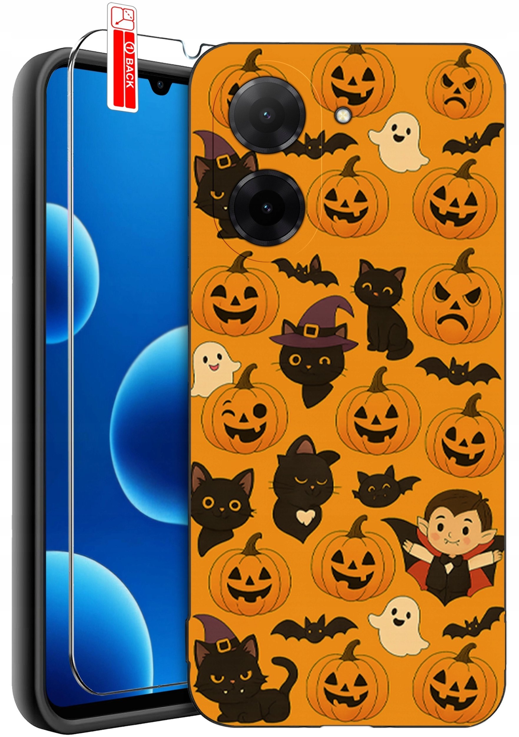 ETUI do Xiaomi Redmi A5 WZORY SILIKONOWE MATT CASE + SZKŁO 9H