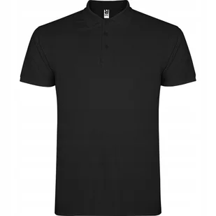 Koszulka POLO Męska Bawełna PIQUE Roly STAR 6638 CZARNA 2XL - Koszulki męskie - miniaturka - grafika 1