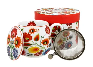 Duo Kubek baryłka 430 ml z zaparzaczem ŁOWICZ uniwersalny 21846-uniw - Kubki - miniaturka - grafika 1