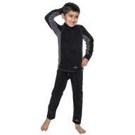 Pozostała odzież narciarska - Komplet Termiczny Polarowy Dziecięcy Bubbles Trespass Black - 104 - miniaturka - grafika 1