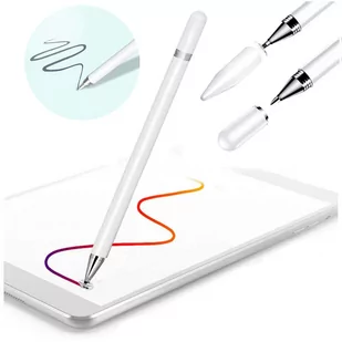 Rysik 2w1 Alogy dotykowy pojemnościowy do ekranu telefonu tabletu z długopisem Biały - Akcesoria do tabletów i e-booków - miniaturka - grafika 1
